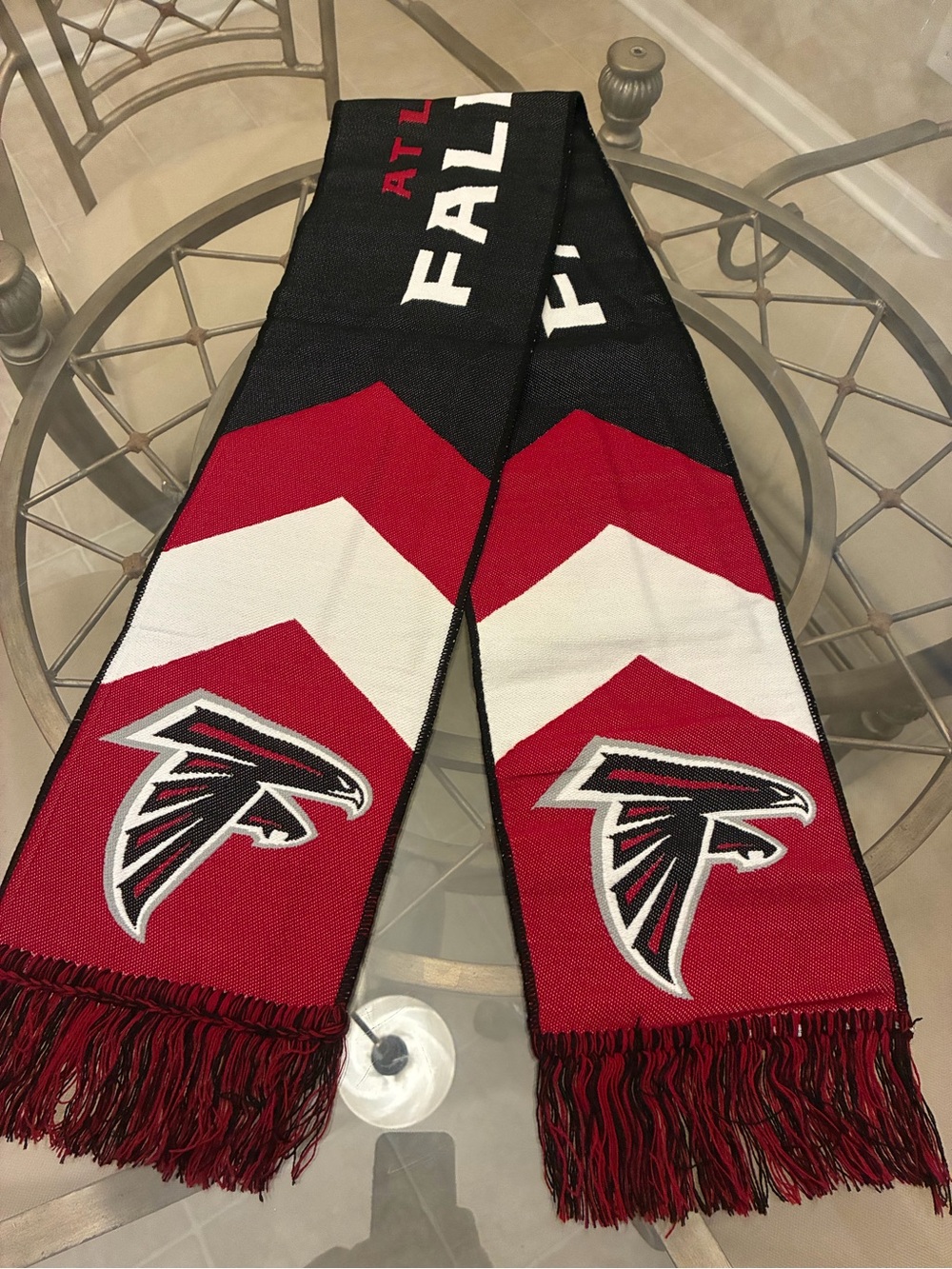 Red Black White Fan Scarf